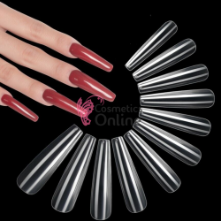 Tipsuri Soft Gel Tips 440 bucati Transparente Cod TPS103AA Coffin Lungi